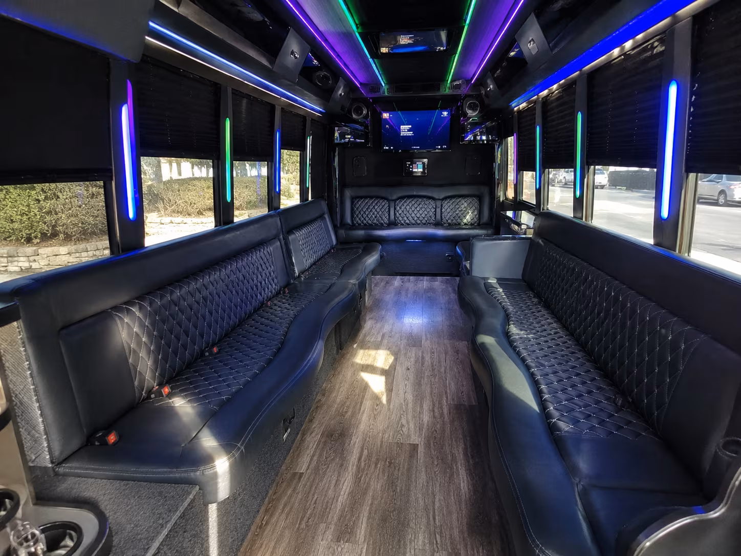 national city 15 passenger party bus interior