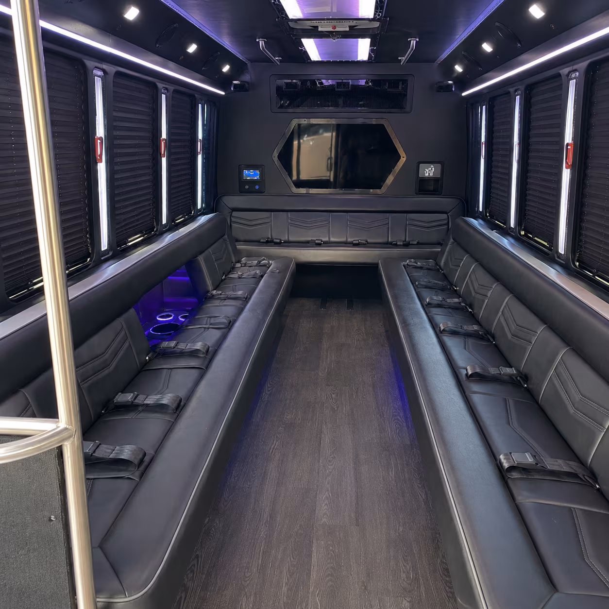 national city 18 passenger party bus interior
