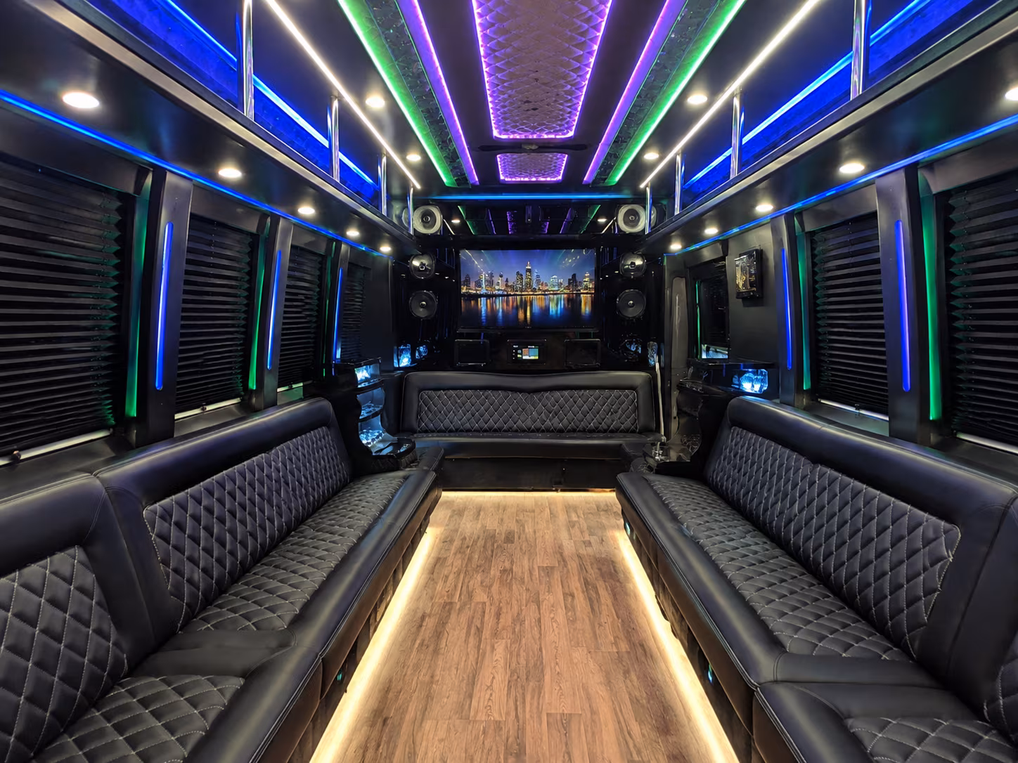 national city 25 passenger party bus interior