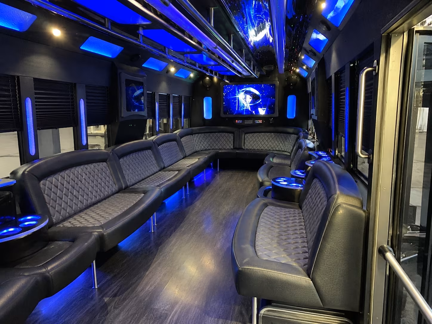 national city 28 passenger party bus interior