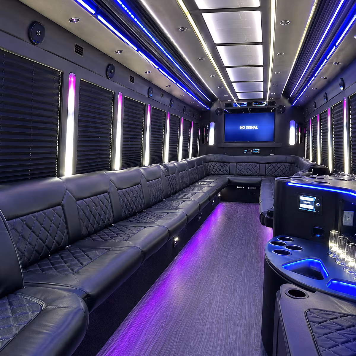 national city 30 passenger party bus inside