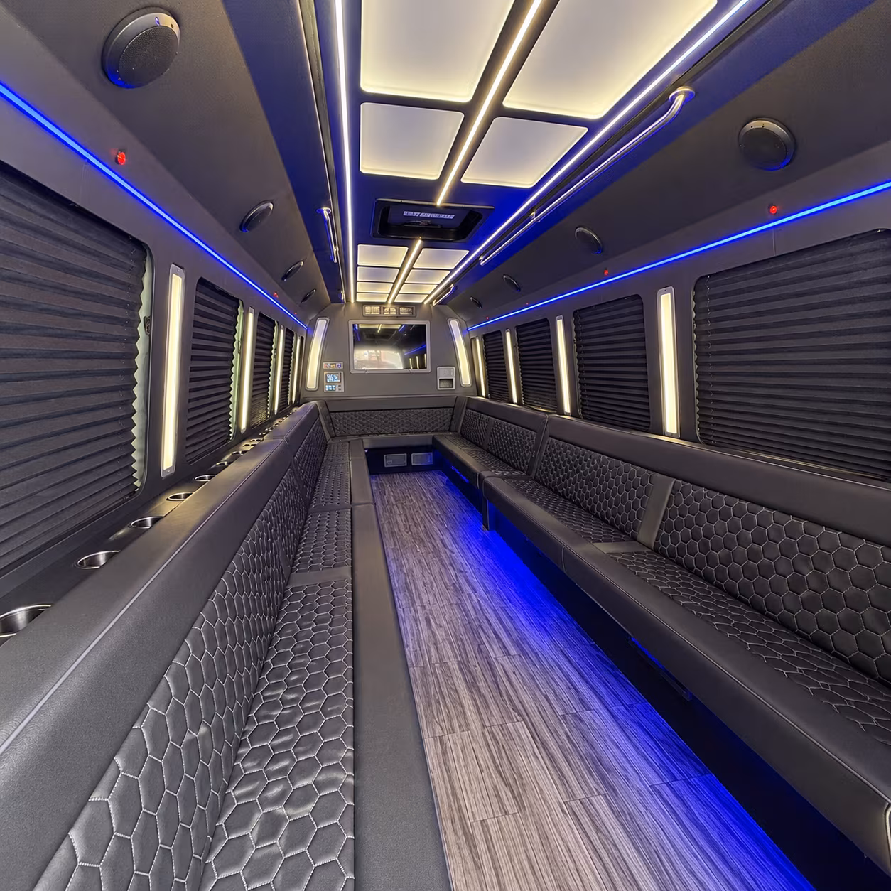 national city 30 passenger party bus interior