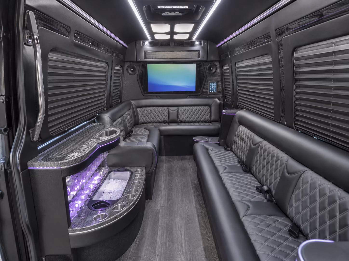 national city 50 passenger party bus interior